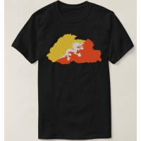 Bhutan map t-shirts