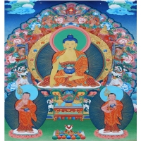 Buddha with disciples